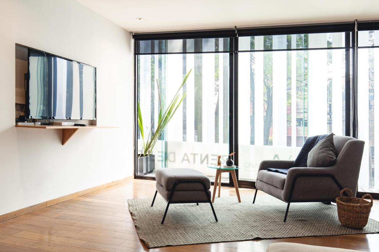 Casai Bright Designer Studio With Balcony In Polanco 멕시코 시 객실 사진